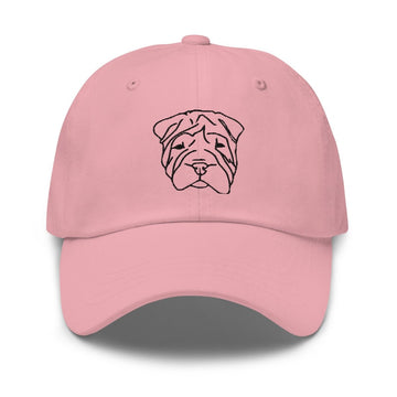 Cap with Embroidered Dog Faces - neleti
