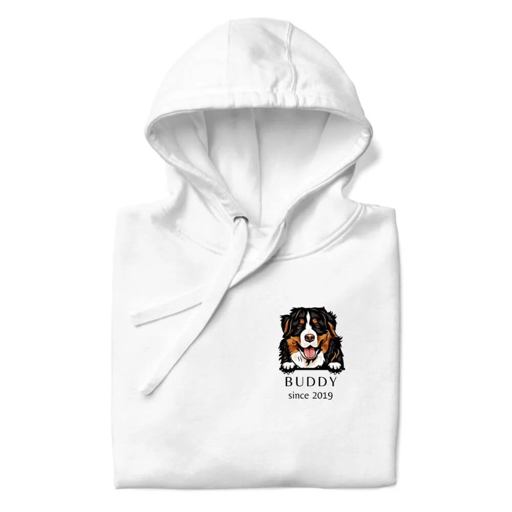 Custom Dog Breed Hoodie - Personalized Name Year Design