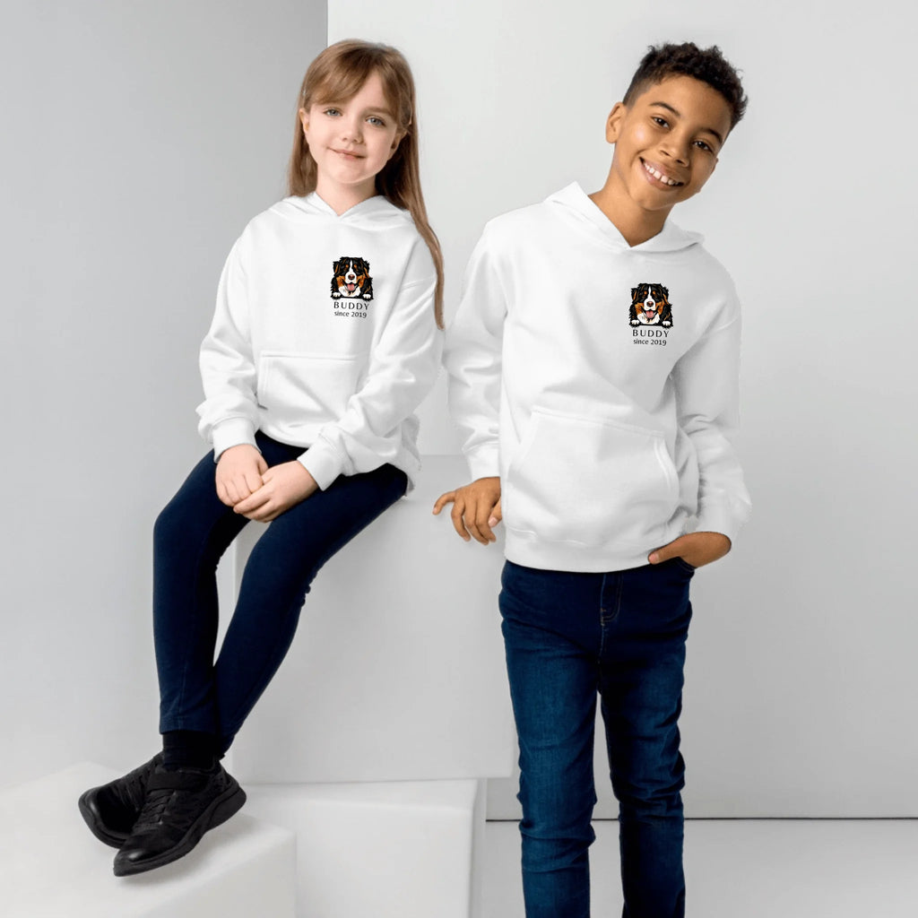 Kids Dog Breed Hoodie - Custom Name & Year Personalization
