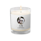 Custom Dog Memorial Candle - Photo & Name 'Forever In Our Hearts'