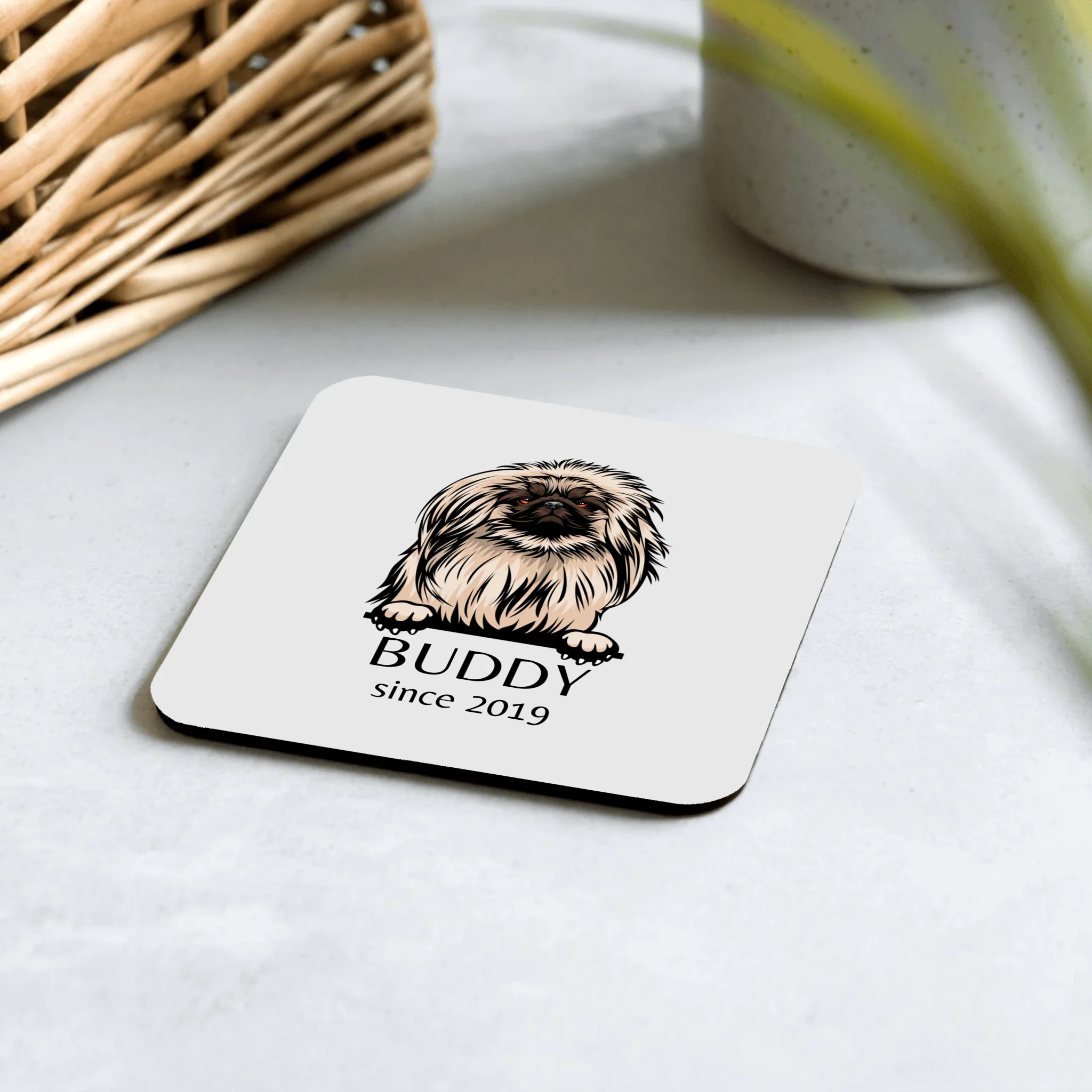 Custom Dog Breed Coasters - Cork 'Home is Where the Tail Wags'