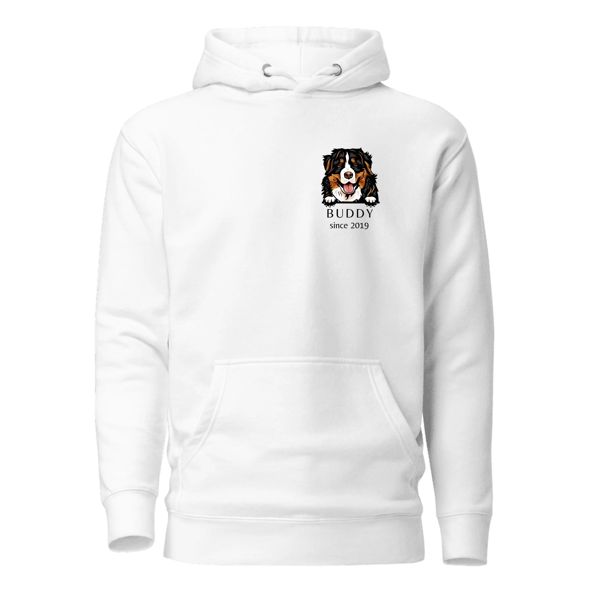 Custom Dog Breed Hoodie - Personalized Name Year Design