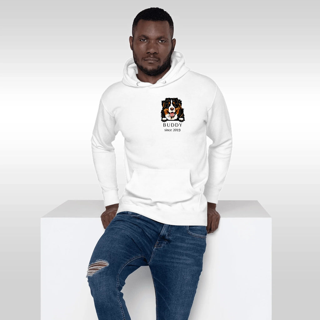 Custom Dog Breed Hoodie - Personalized Name Year Design