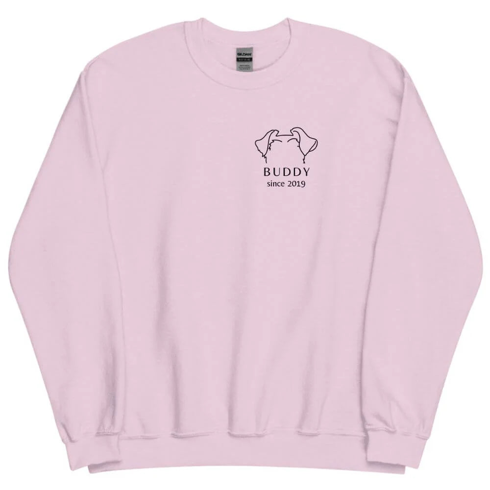 Custom Dog Breed Sweatshirt - Personalized Name & Year with Breed Ears