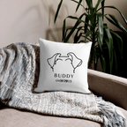 Custom Dog Breed Pillow with Ears - Personalized Name & Year Design