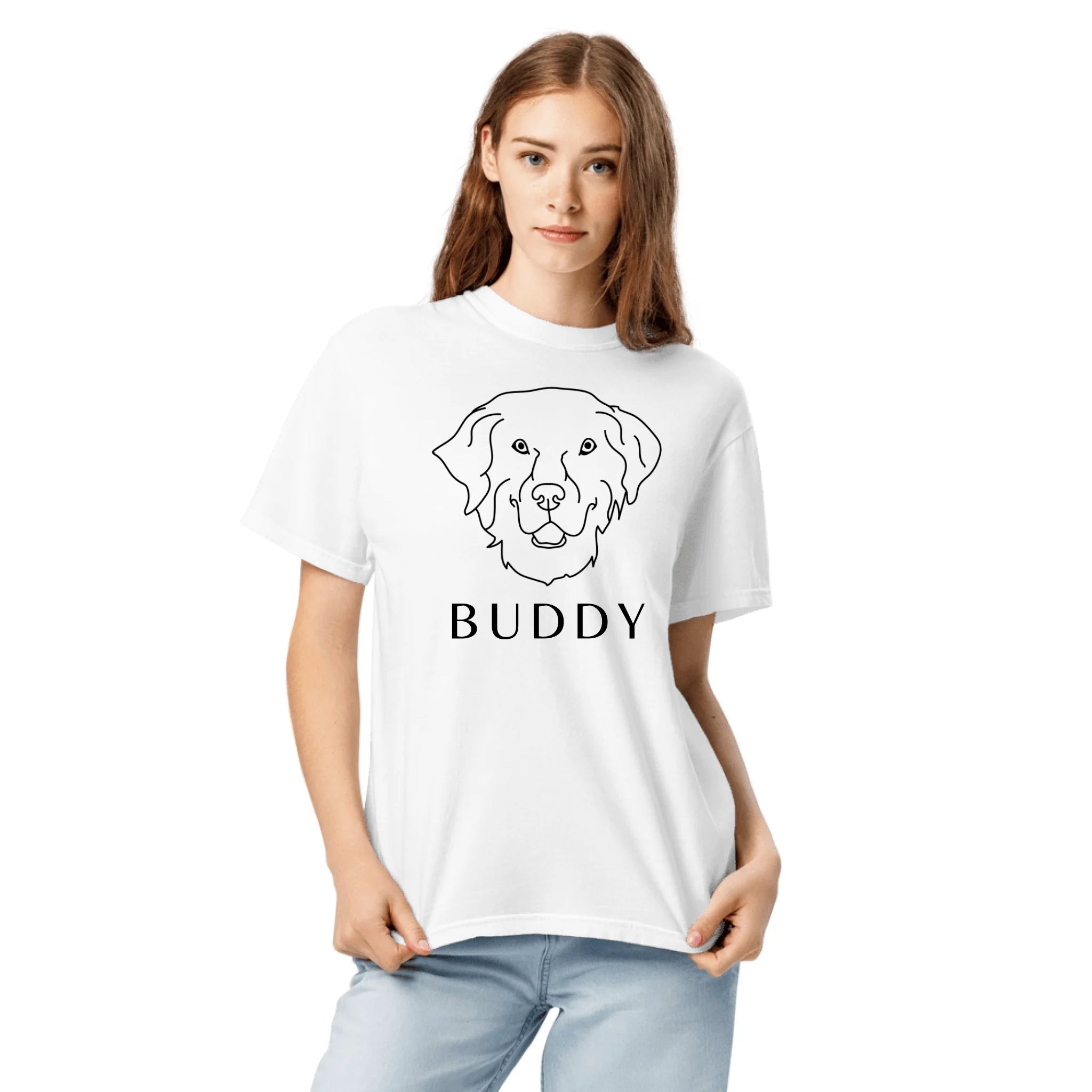 Personalized Dog Face Shirt - Custom Name