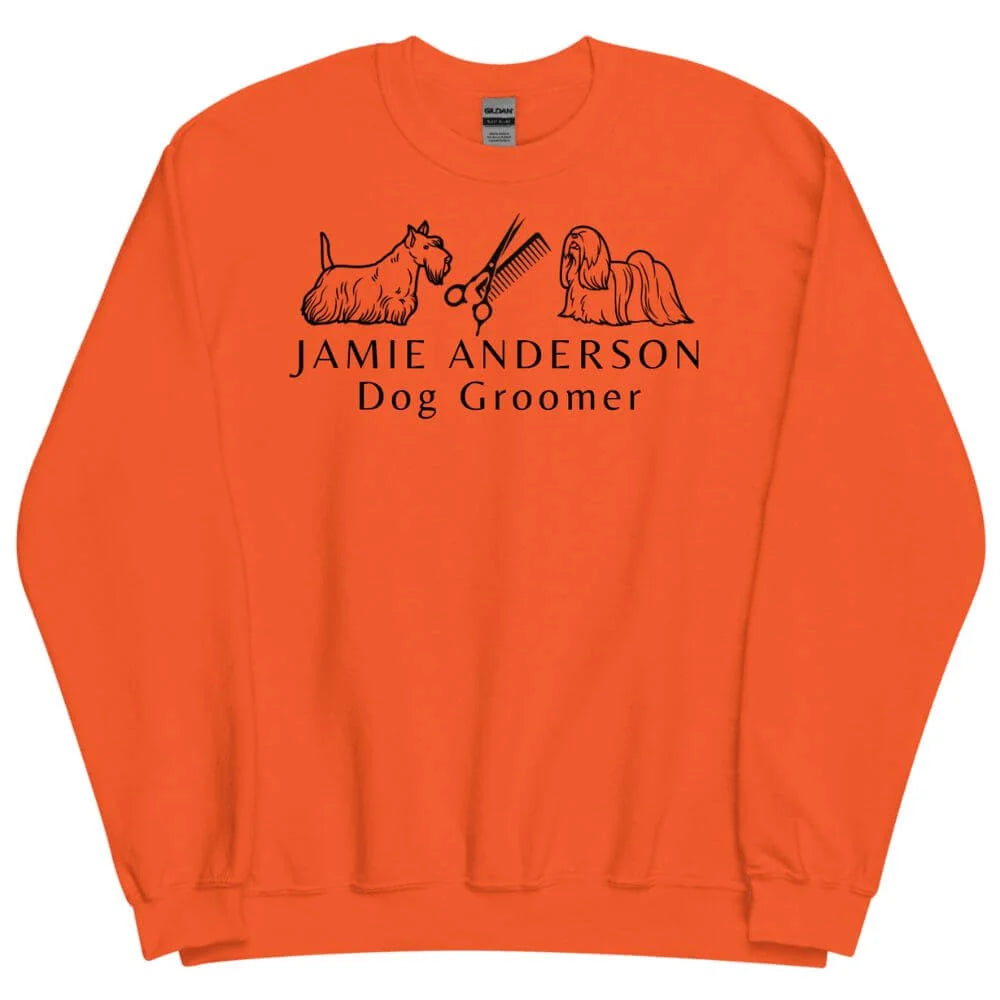 Personalized Dog Groomer Sweatshirt - Custom Name & Title
