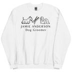 Personalized Dog Groomer Sweatshirt - Custom Name & Title