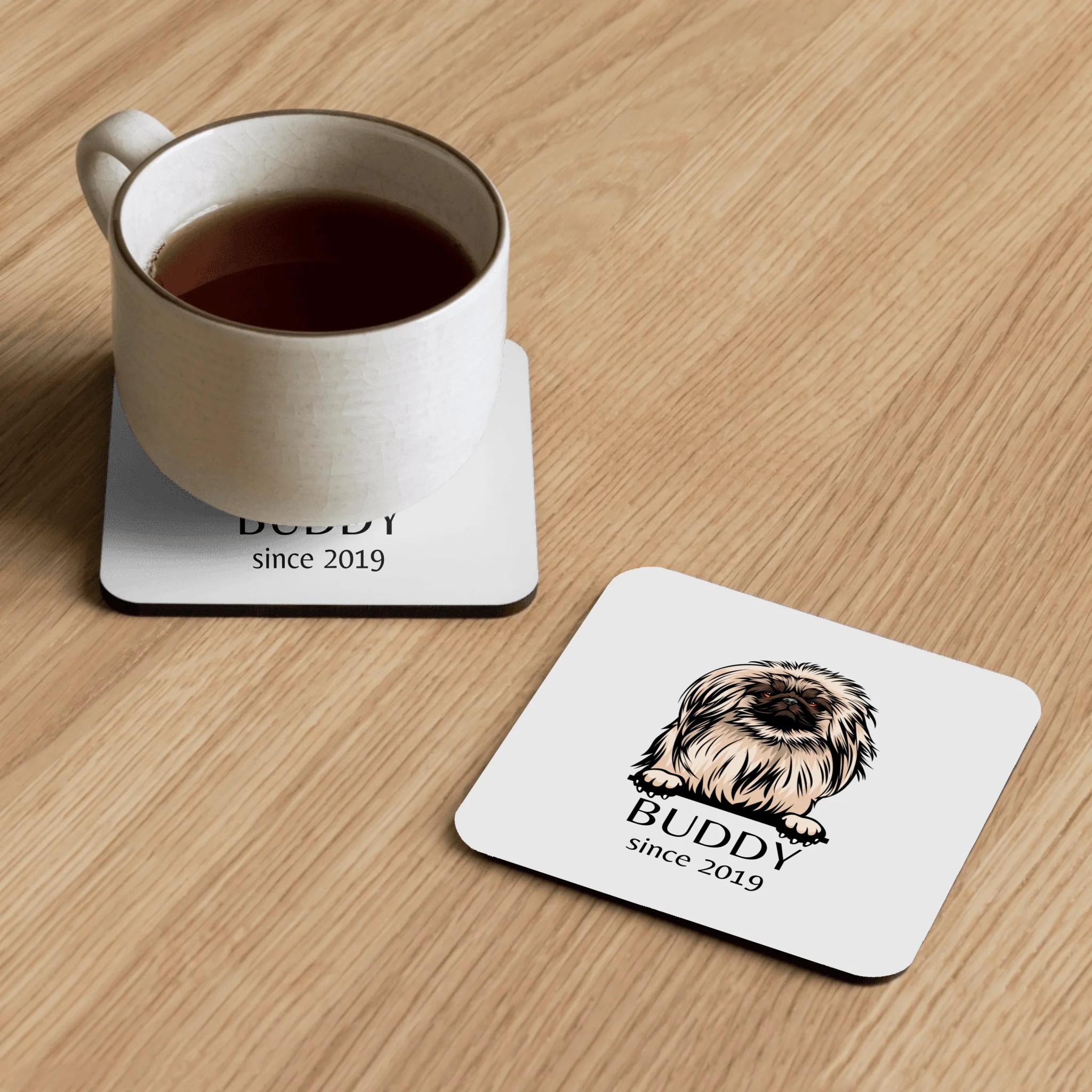 Custom Dog Breed Coasters - Personalized Name & Year - Gift for Dog Parents - 100+ Breeds