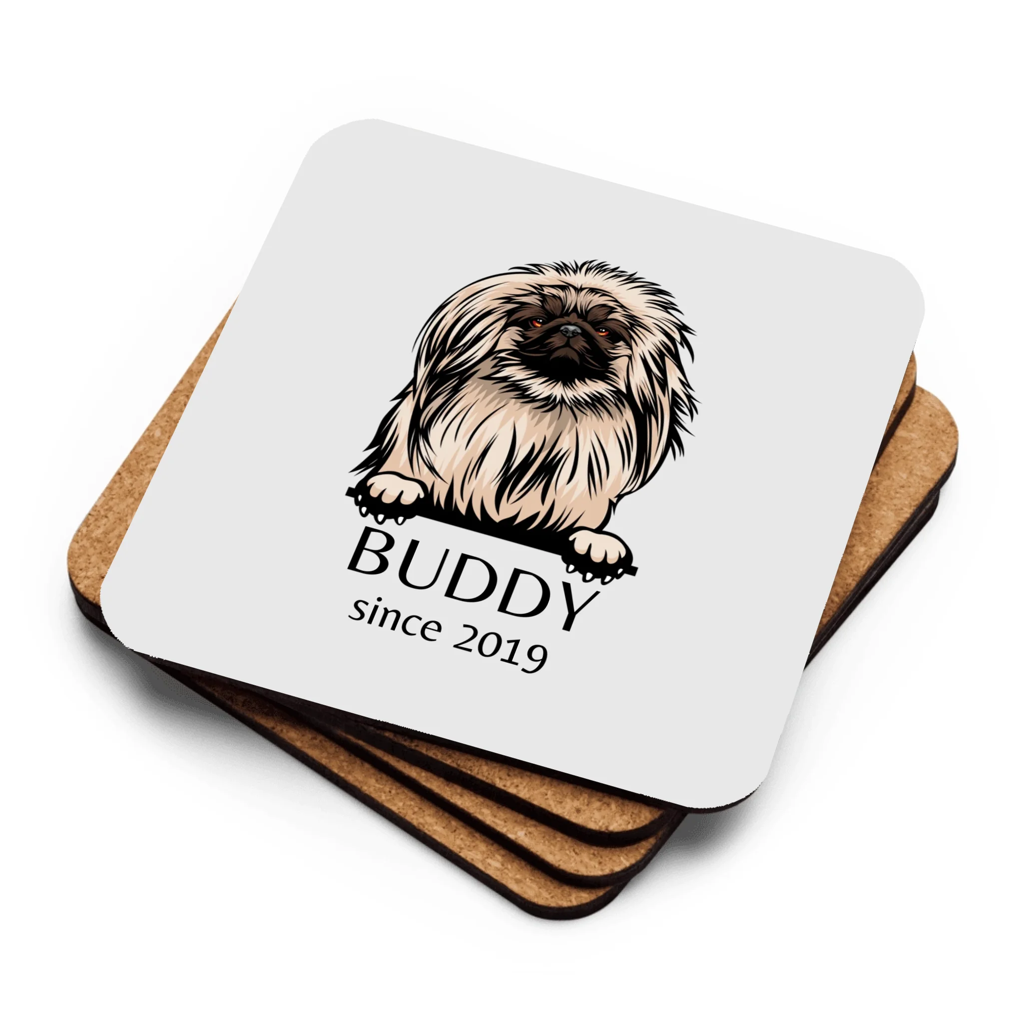 Custom Dog Breed Coasters - Personalized Name & Year - Gift for Dog Parents - 100+ Breeds