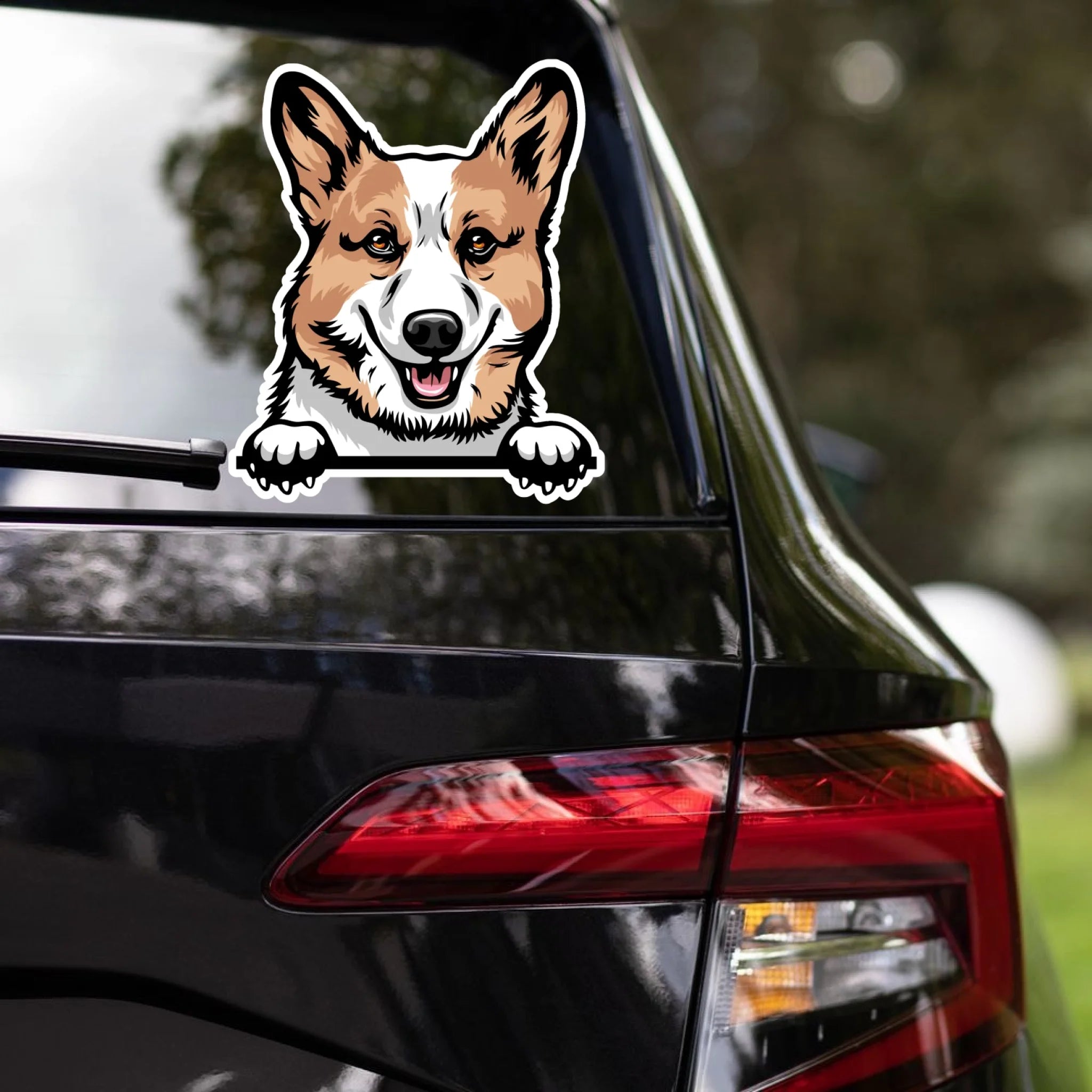 Corgi Sticker - Premium Waterproof Kiss Cut Decal for Car, Laptop, Tumbler | Dog Mom Gift