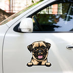 Pug Sticker - Waterproof Decal for Car, Laptop, Water Bottle, Notebook, Phone Case | Dog Mom Gift
