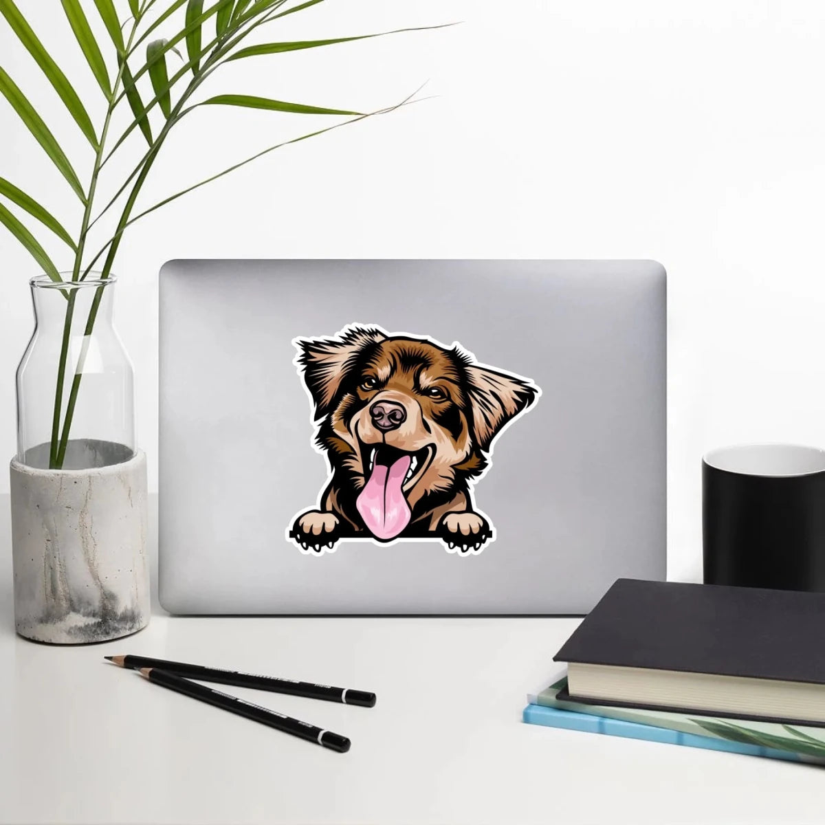 Australian Shepherd - Waterproof Decal for Car, Laptop, Water Bottle, Notebook | Dog Mom Gift - neleti