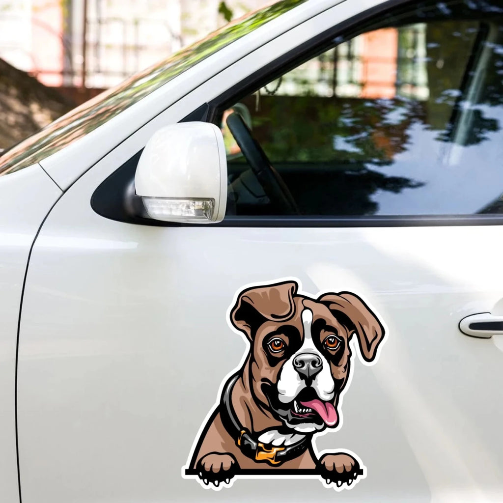 Boxer - Waterproof Decal for Car, Laptop, Water Bottle, Notebook, Phone Case | Dog Mom Gift - neleti