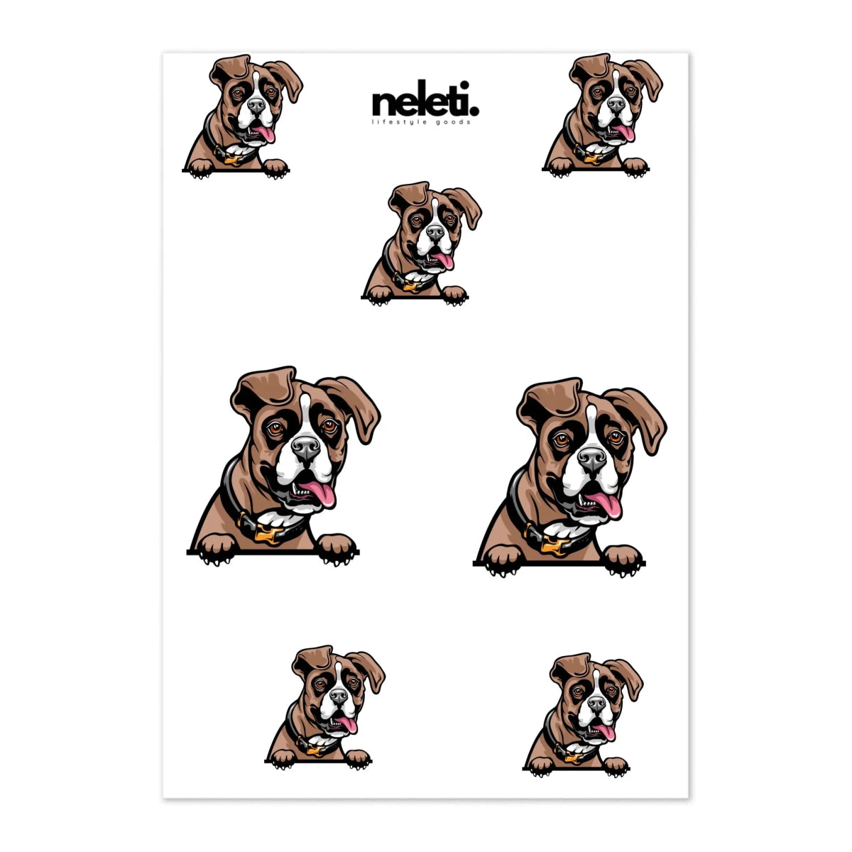 Boxer - Waterproof Decal for Car, Laptop, Water Bottle, Notebook, Phone Case | Dog Mom Gift - neleti