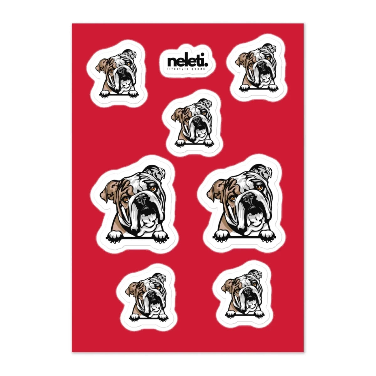 Bulldog - Waterproof Decal for Car, Laptop, Water Bottle, Notebook, Phone Case | Dog Mom Gift - neleti