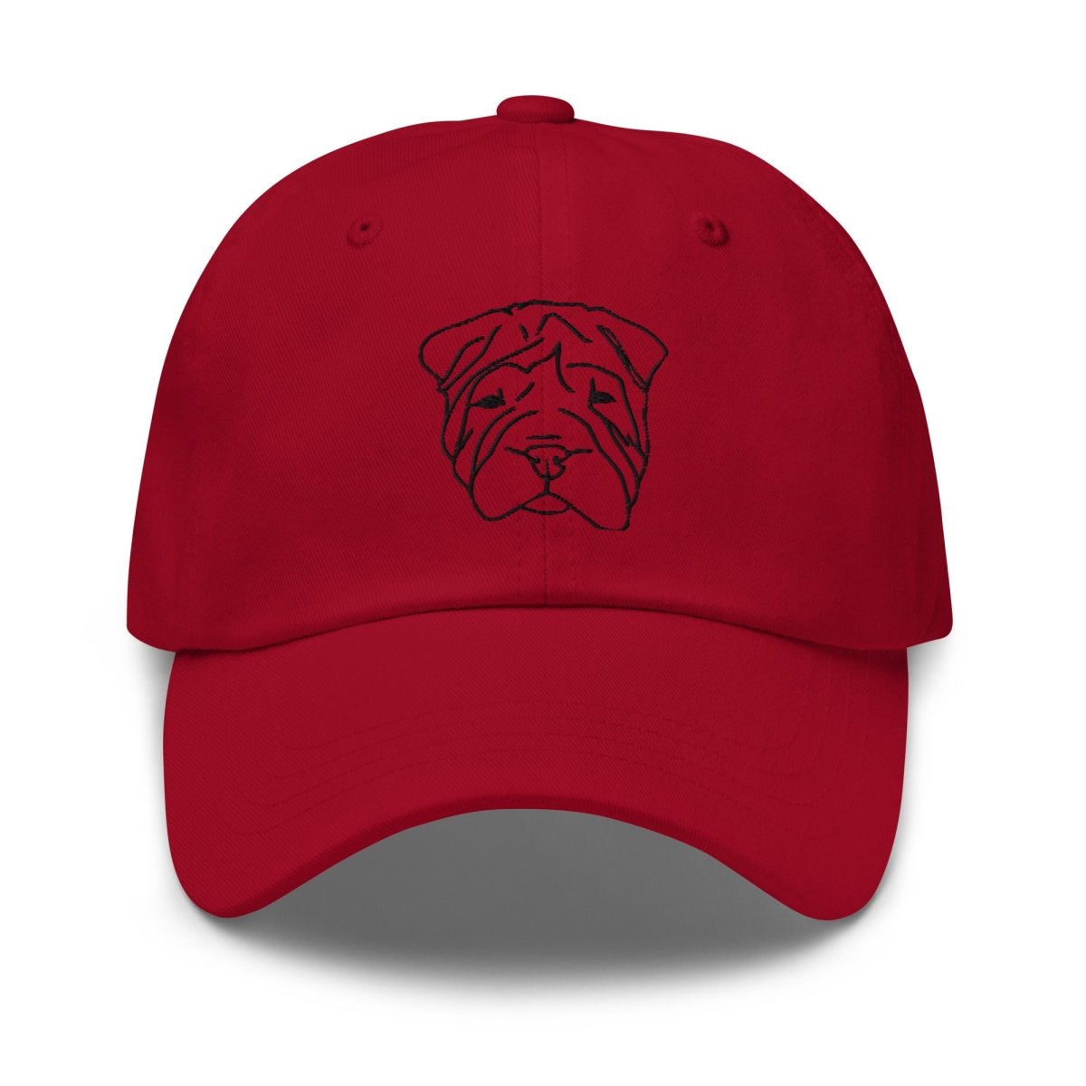 Cap with Embroidered Dog Faces - neleti