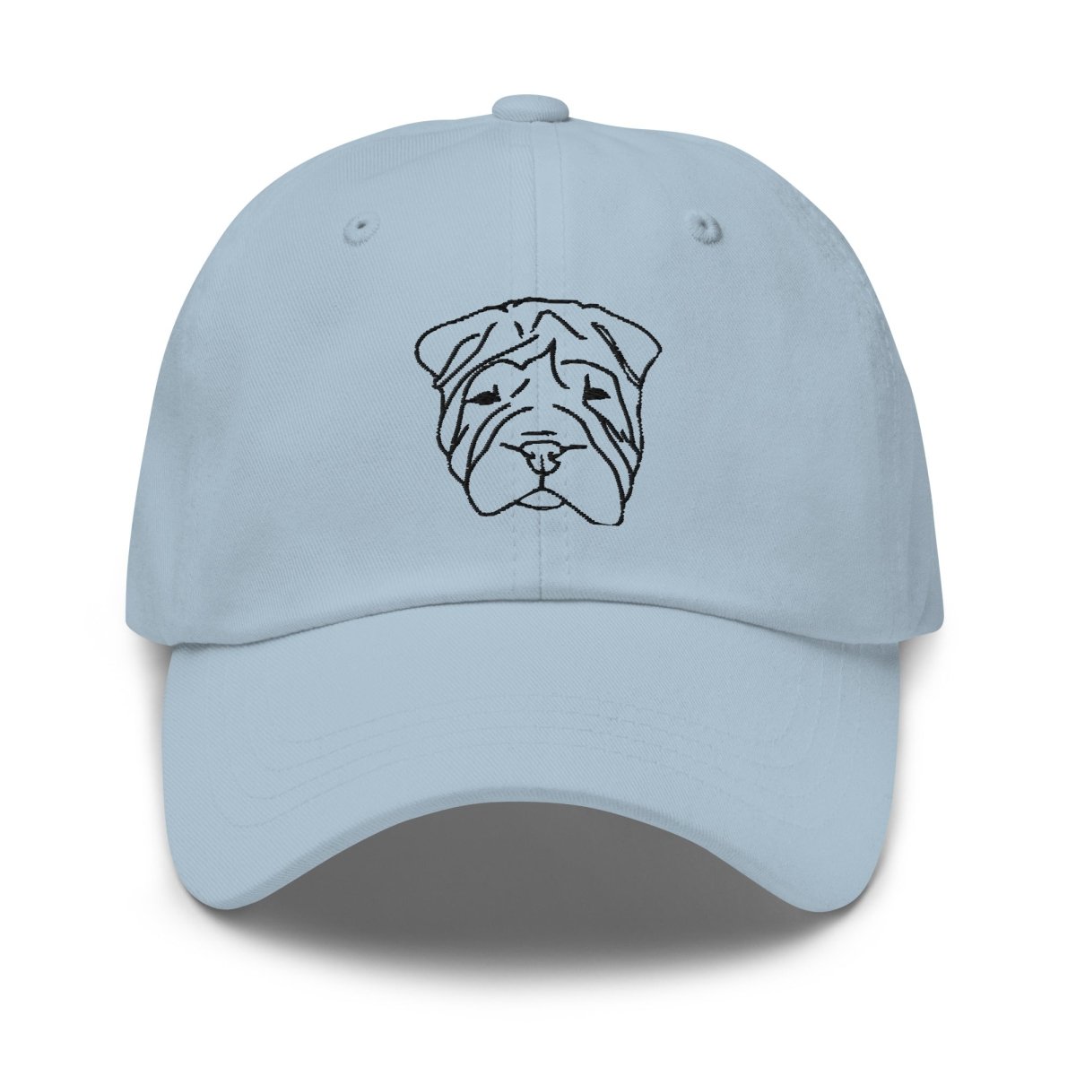 Cap with Embroidered Dog Faces - neleti