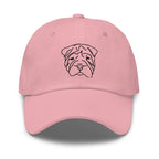 Cap with Embroidered Dog Faces - neleti