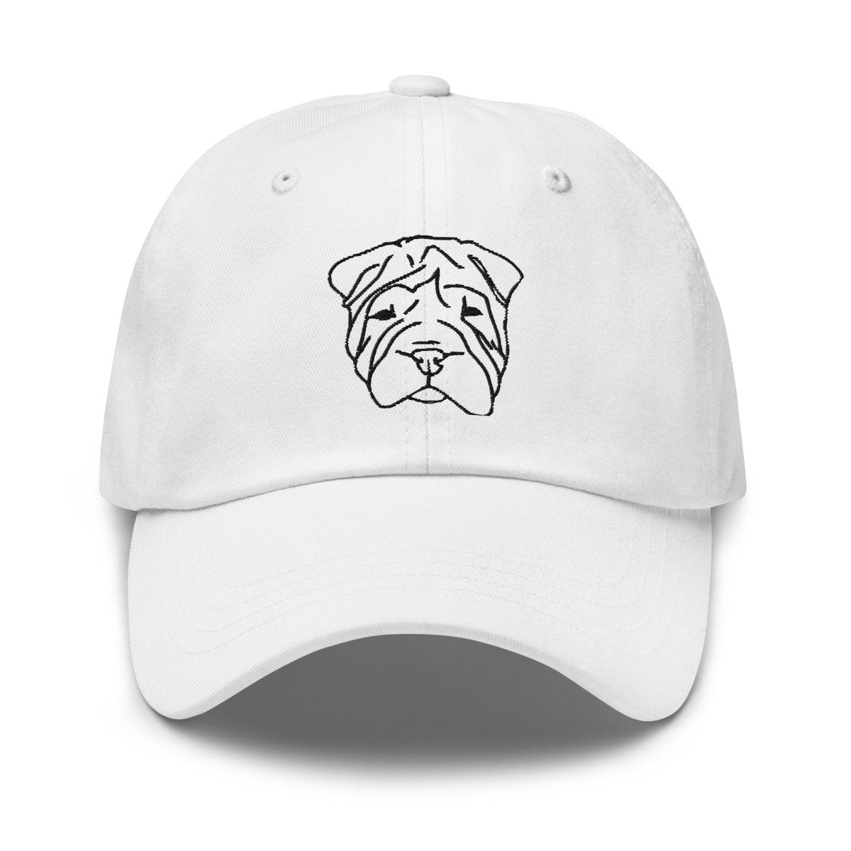 Cap with Embroidered Dog Faces - neleti