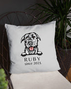 Custom Dog Pillow with Name & Year - neleti