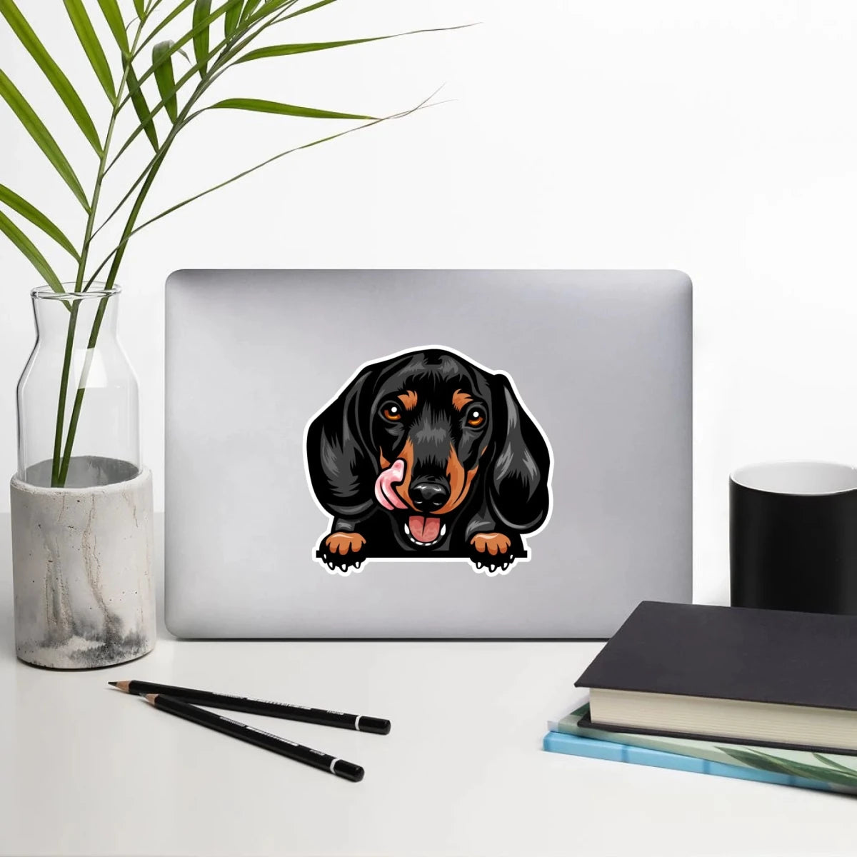 Dachshund - Waterproof Decal for Car, Laptop, Water Bottle, Notebook, Phone Case | Dog Mom Gift - neleti