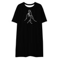 Dog Mom T-Shirt Dress - High Five Paw Print - neleti