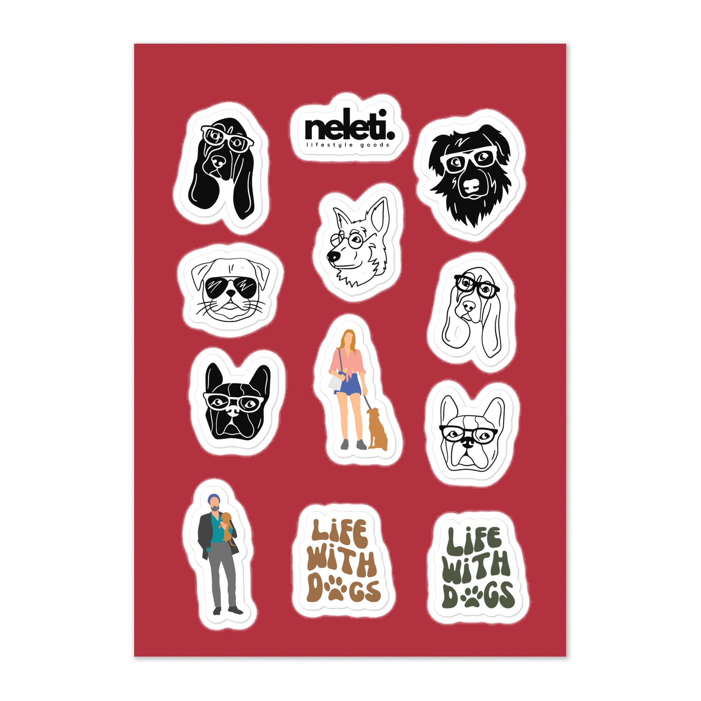 dog-themed-kiss-cut-stickers-on-sheet