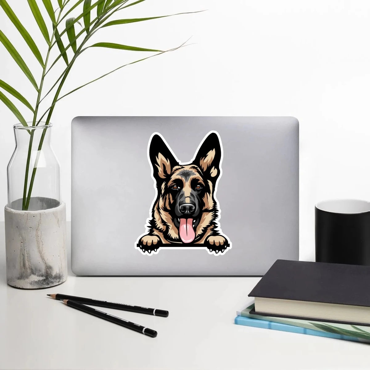 German Shepherd - Waterproof Decal for Car, Laptop, Water Bottle, Notebook, Phone Case | Dog Mom Gift - neleti