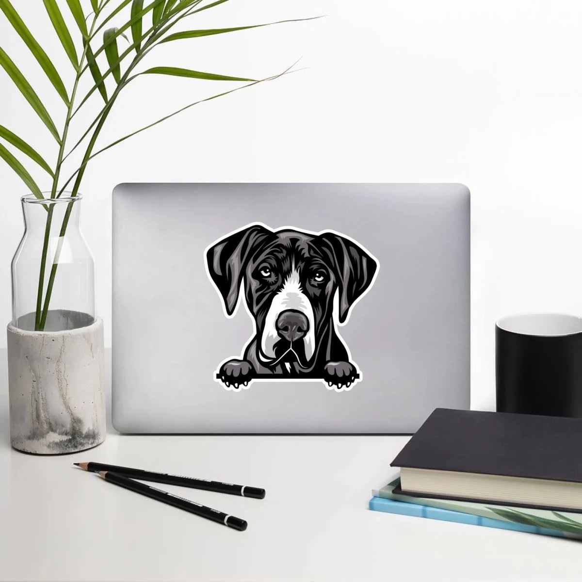 Great Dane - Waterproof Decal for Car, Laptop, Water Bottle, Notebook, Phone Case | Dog Mom Gift - neleti
