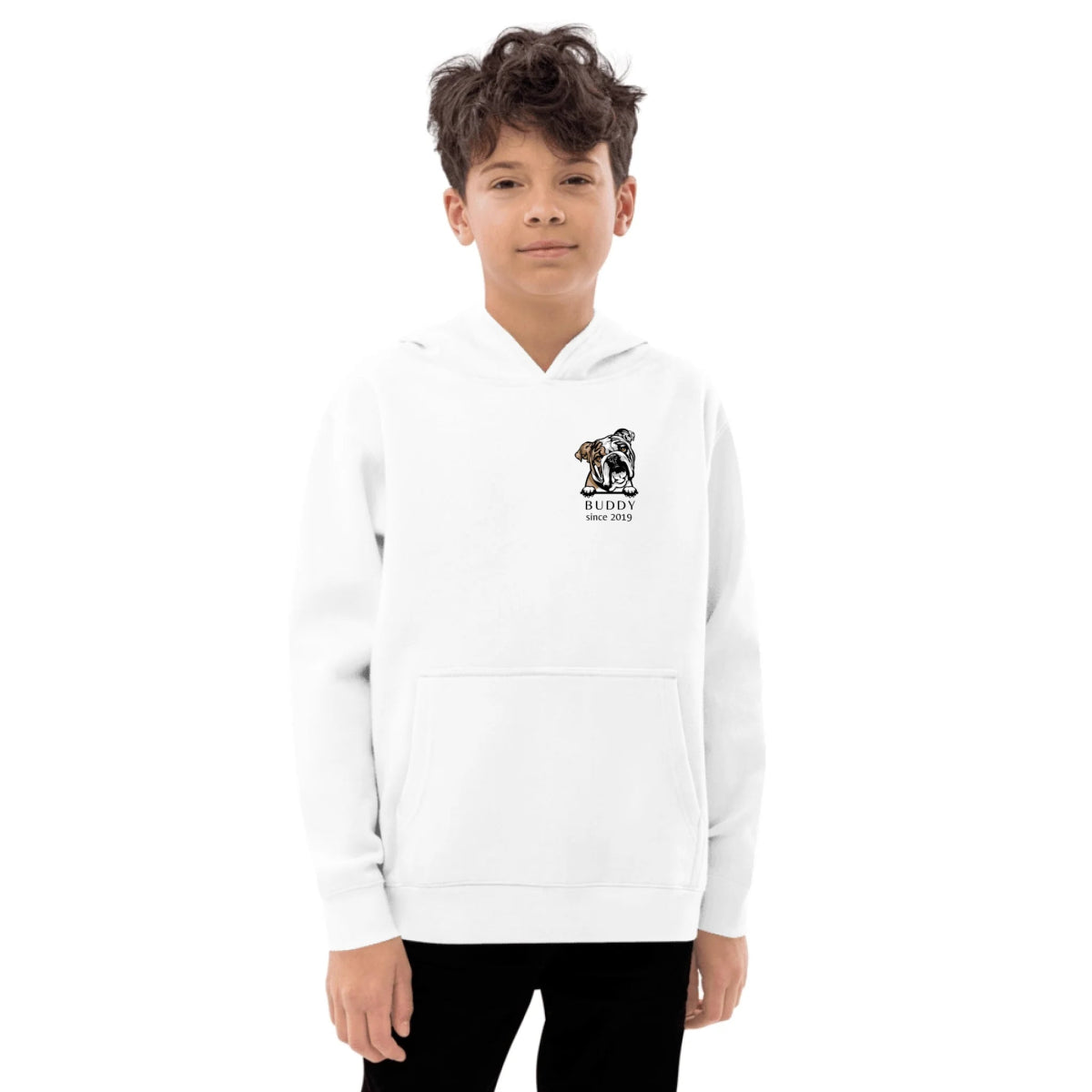 Kids Dog Breed Hoodie - Custom Name & Year Personalization - neleti