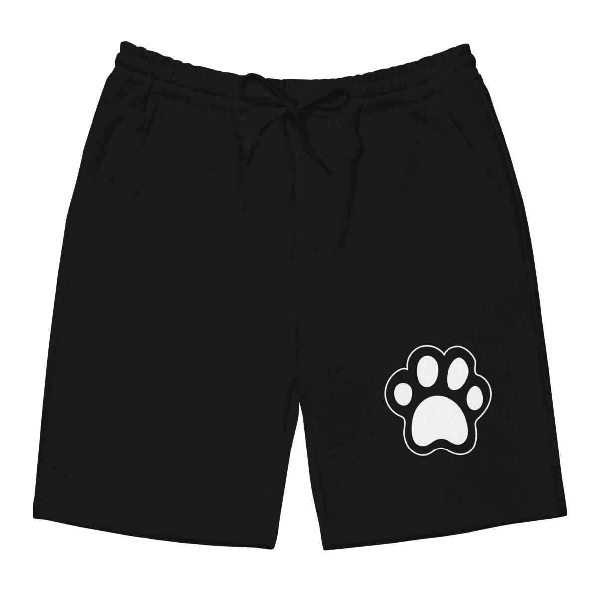 Men's Paw Print Fleece Shorts - Cozy Dog Dad Loungewear - neleti