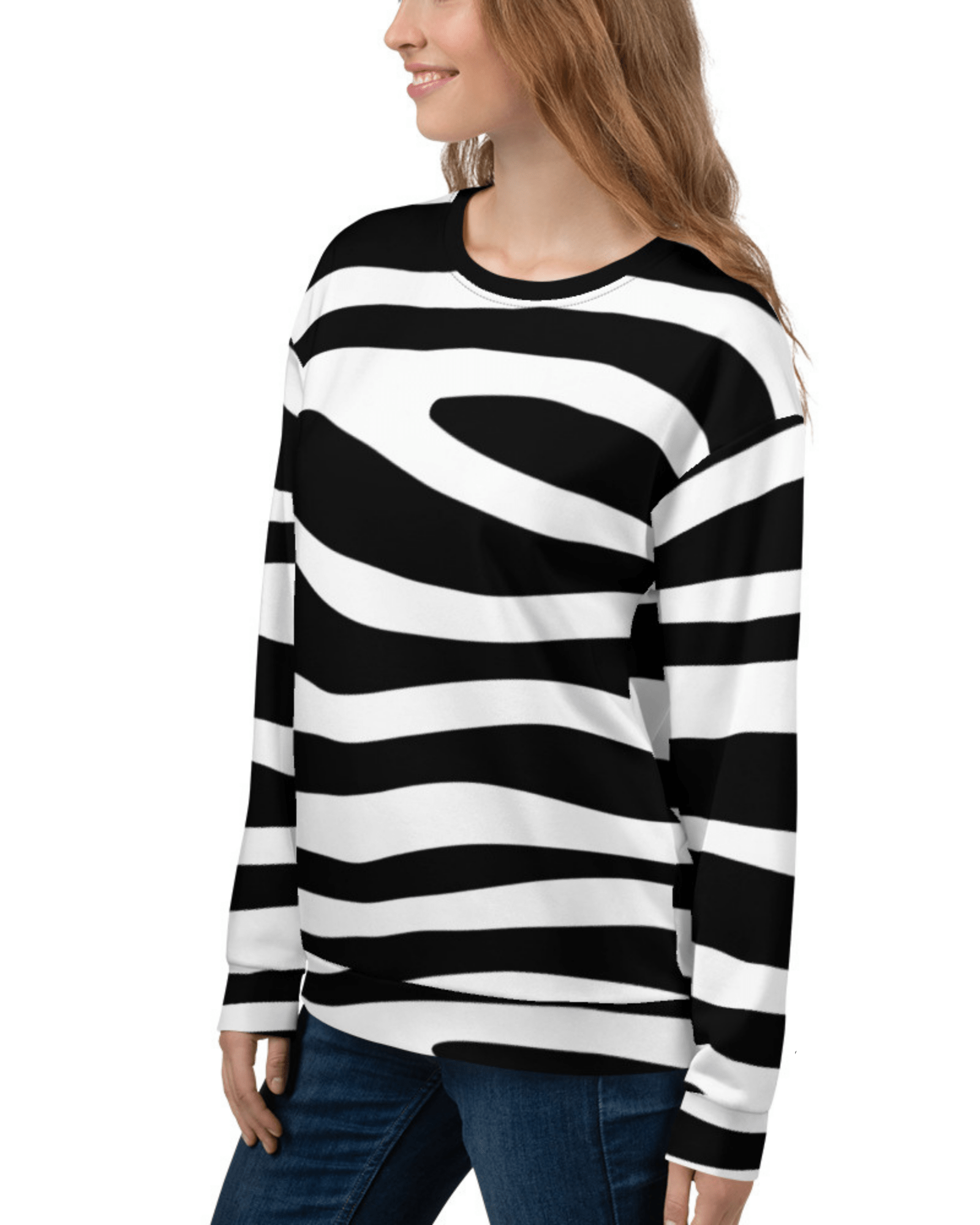 neleti.com-black-and-white-wavy-stripped-sweatshirt-for-women