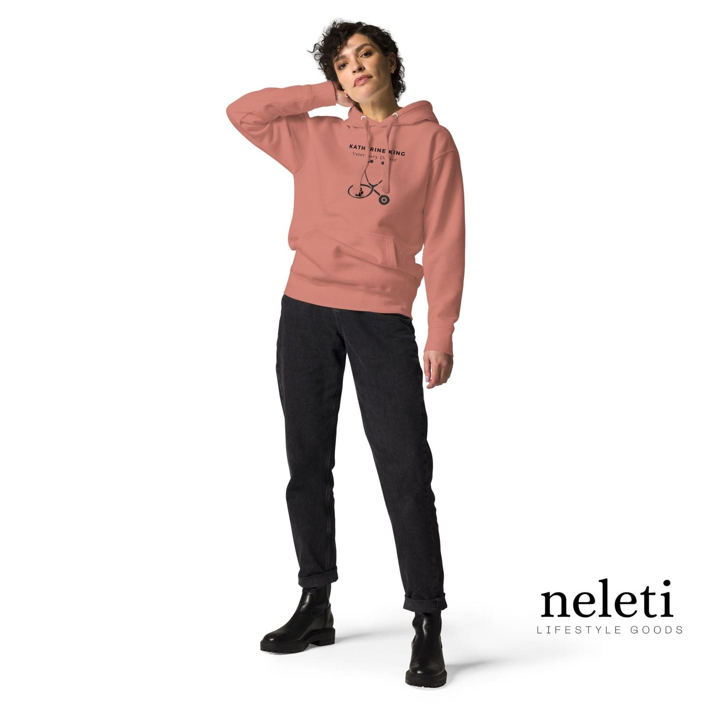 neleti.com-custom-dusty-rose-hoodie-for-veterinarian