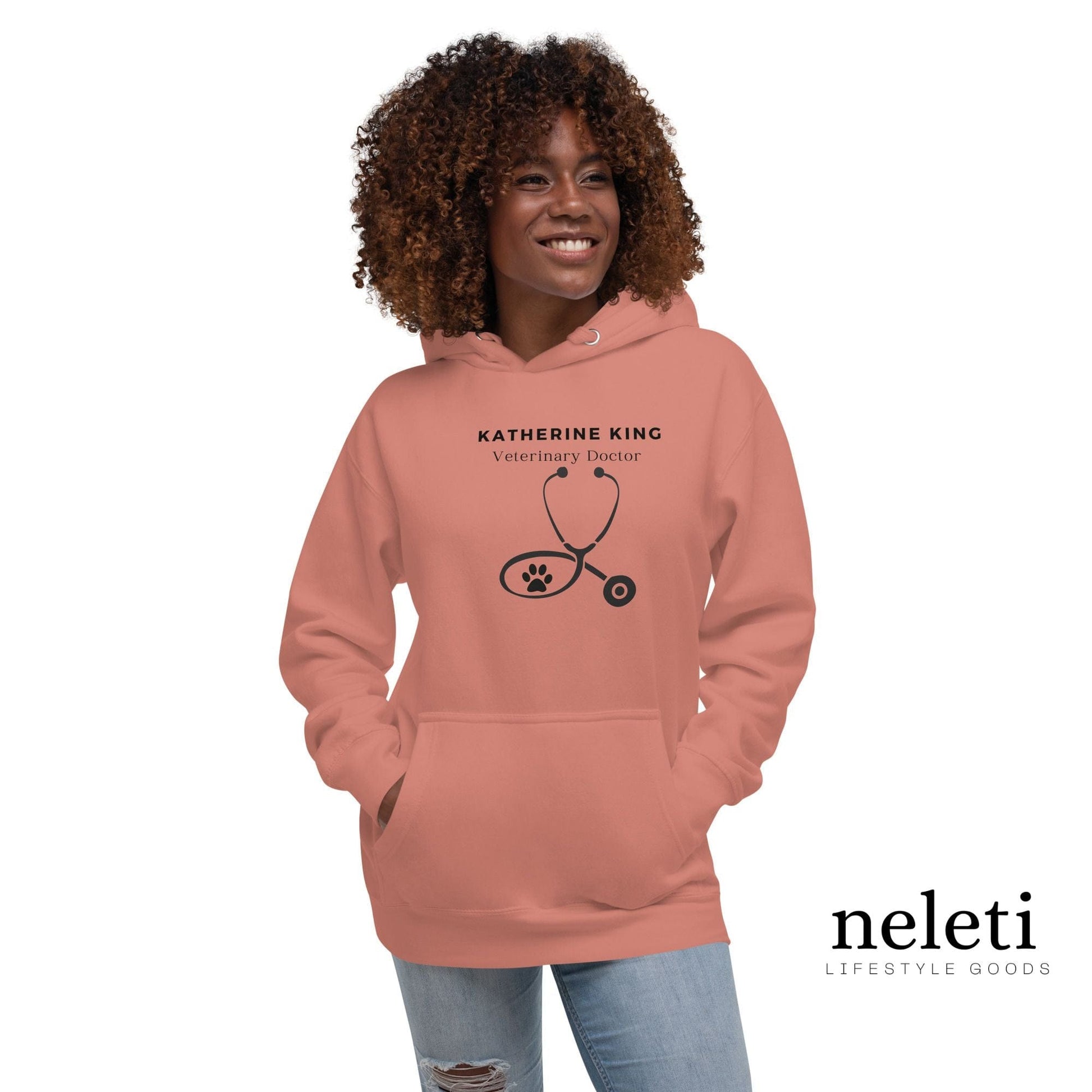 neleti.com-custom-dusty-rose-hoodie-for-veterinarian