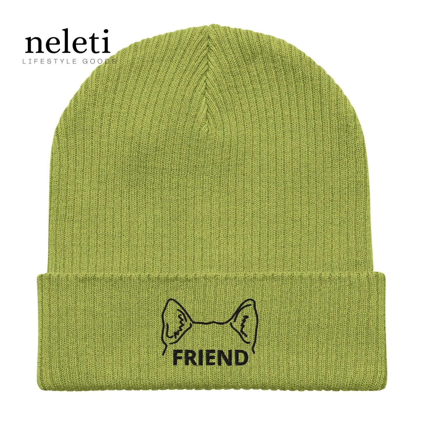 neleti.com-custom-embroidered-green-beanie-for-dog-lovers