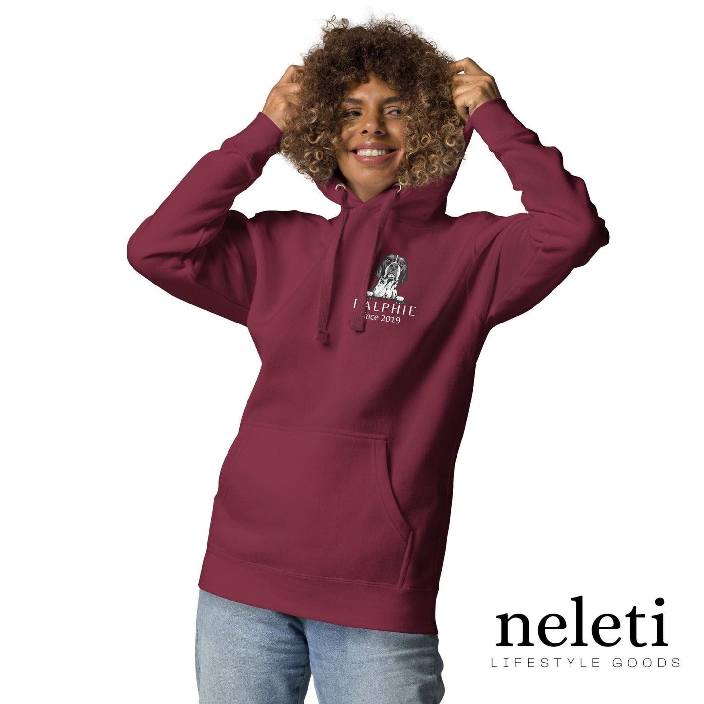 neleti.com-custom-maroon-hoodie-for-dog-lovers