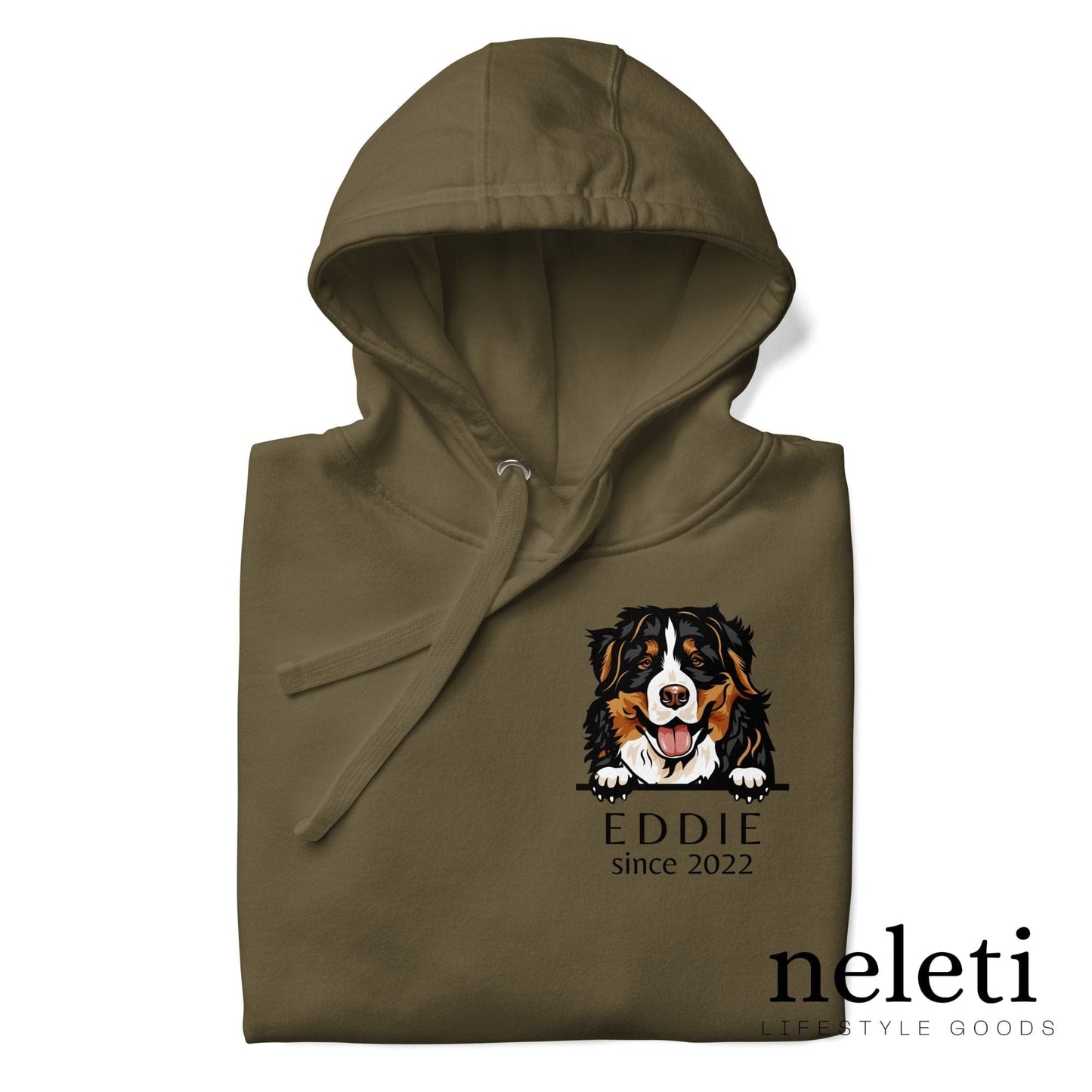 neleti.com-custom-military-green-hoodie-for-dog-lovers