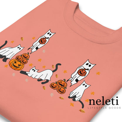 neleti.com-haloween-dusty-rose-sweatshirt-for-cat-lovers