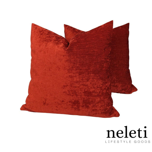 neleti.com-orange-chenille-throw-pillow-cover