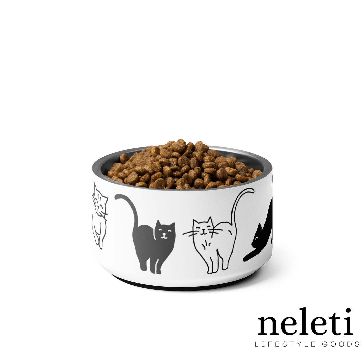 neleti.com-white-insulated-cat-bowl-with-cats-print