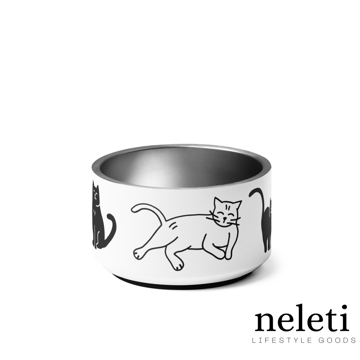 neleti.com-white-insulated-cat-bowl-with-cats-print