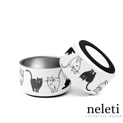 neleti.com-white-insulated-cat-bowl-with-cats-print