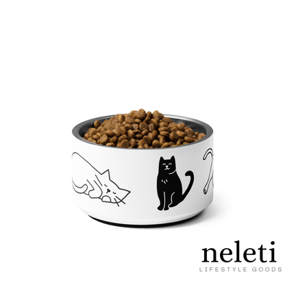 neleti.com-white-insulated-cat-bowl-with-cats-print