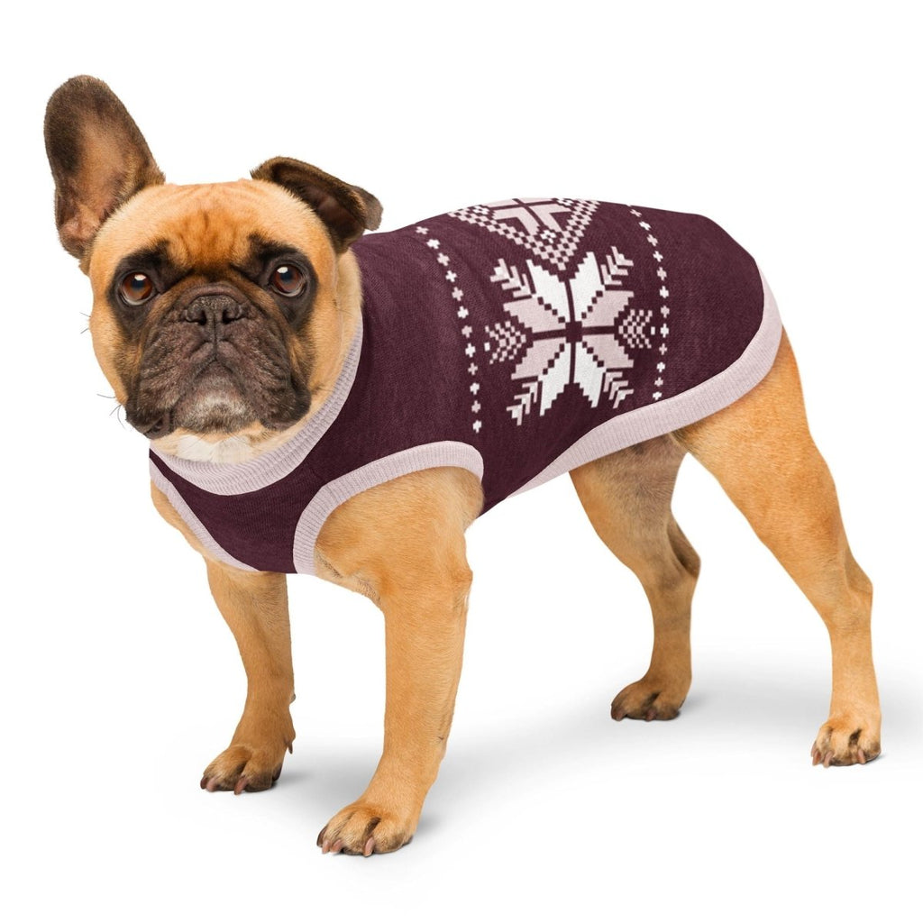 Nordic Embroidery Dog Sweater - Snowflake Knit Pattern - Premium Winter Pet Apparel - neleti