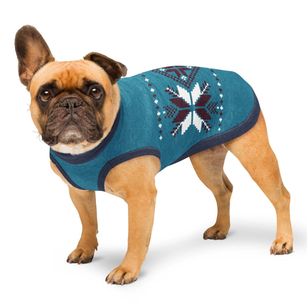Nordic Embroidery Dog Sweater - Snowflake Knit Pattern - Premium Winter Pet Apparel - neleti