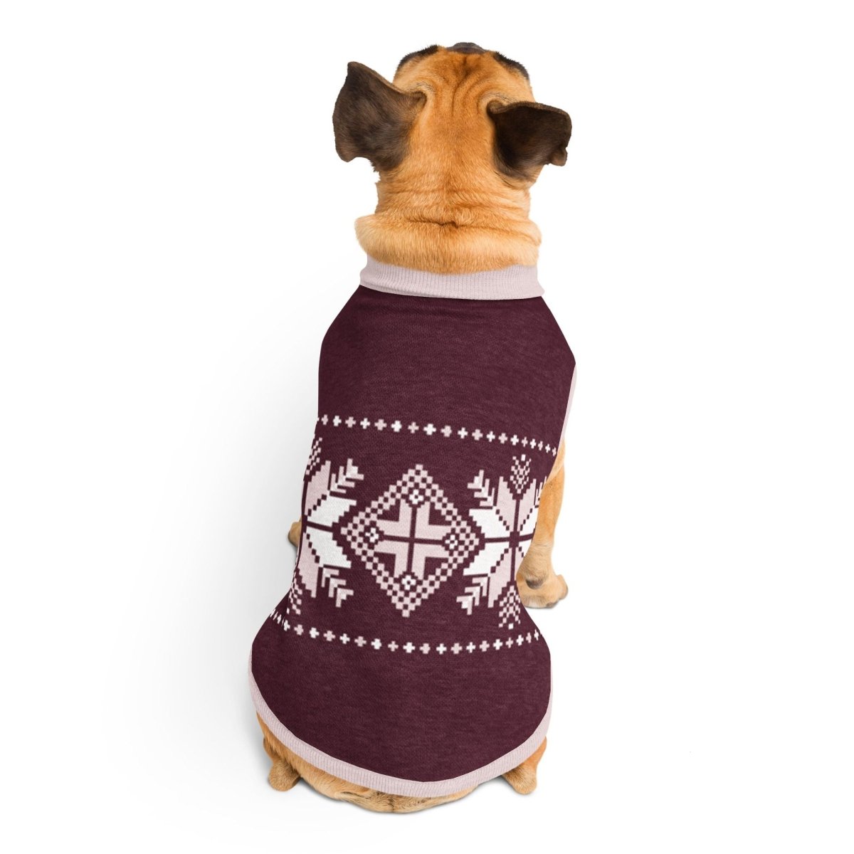 Nordic Embroidery Dog Sweater - Snowflake Knit Pattern - Premium Winter Pet Apparel - neleti