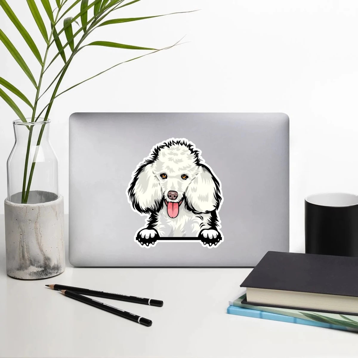 Poodle - Waterproof Decal for Car, Laptop, Water Bottle, Notebook, Phone Case | Dog Mom Gift - neleti