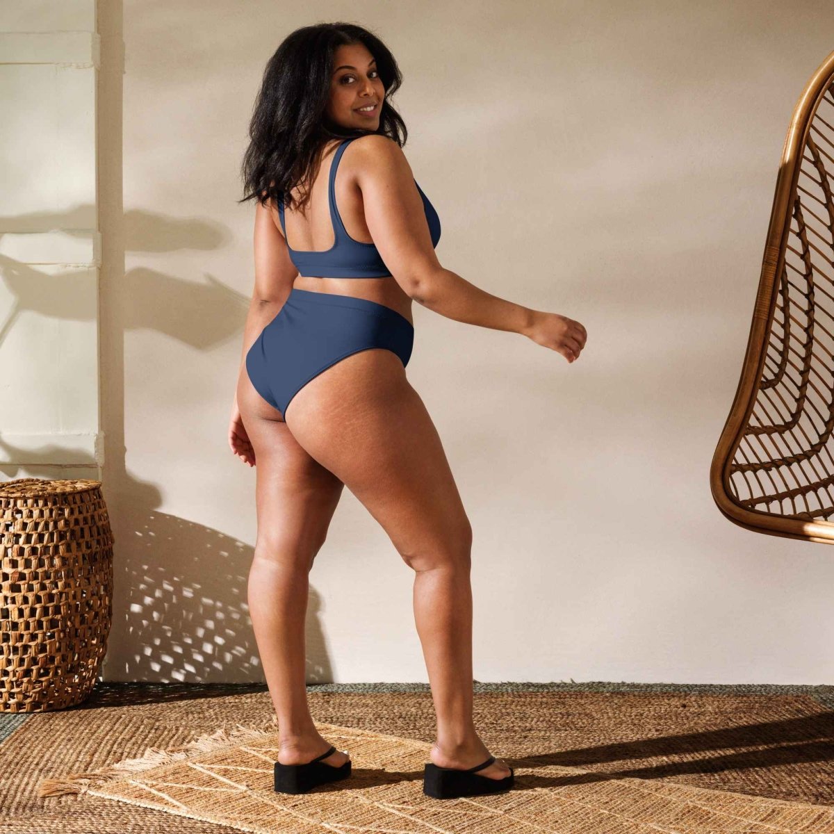 Two Piece Womens Swimsuit in Blue Color - neleti