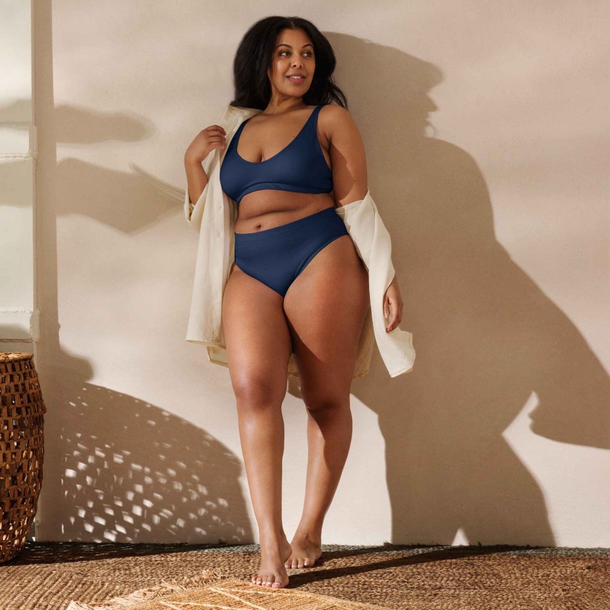 Two Piece Womens Swimsuit in Blue Color - neleti